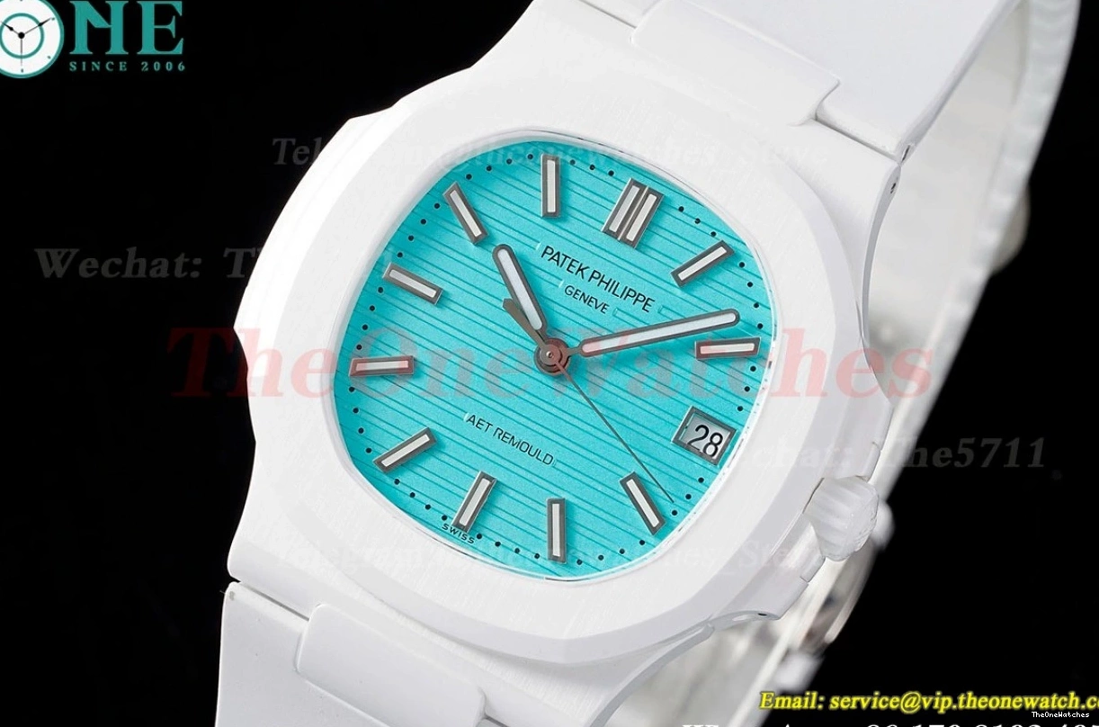Dial White AMGF Blue AET Nautilus Cer MY9015 RU 5711 40mm Tiffany 0103